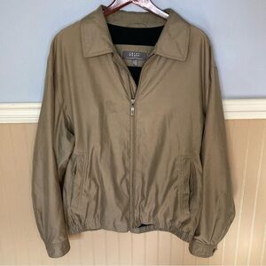 Crazy Horse by Liz Claiborne Bomber Golf Jacket Men’s XL Khaki Tan Beige